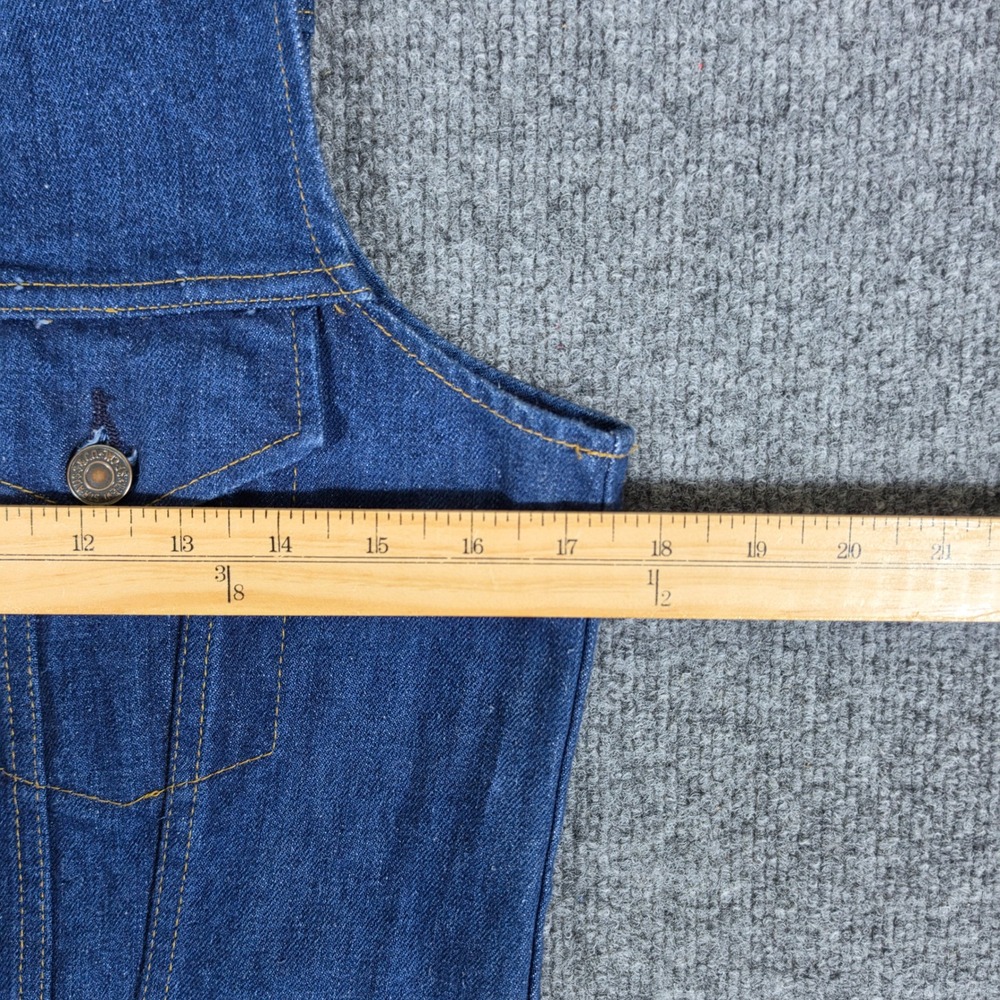 Vintage Levis Orange Tab Denim Vest 60670-0317 Womens Medium Blue Dark Wash 70s - Picture 8 of 8
